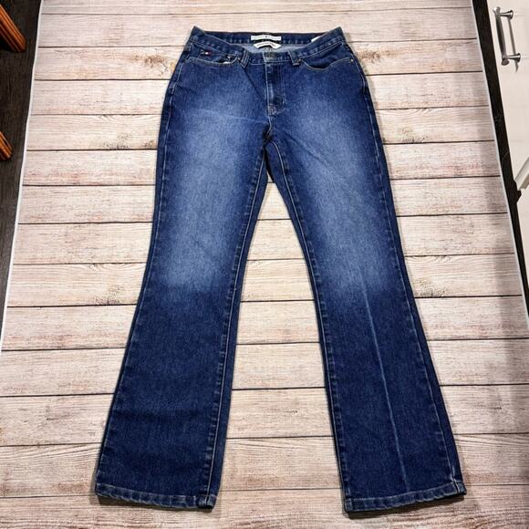 Vtg Tommy Hilfiger Hipster Boot Cut Denim Blue Jeans Women's size 4 R - Picture 9 of 13